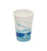 Karton Bardak  12 Oz Hawai Desenli (50 Adet)