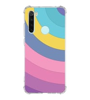 Xiaomi Redmi Note 8 Köşe Korumalı Antişok Kapak Renk Cümbüşü Tasarımlı Şeffaf Silikon Kılıf