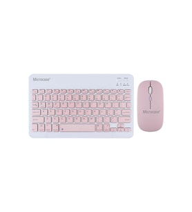 Tablet Ve Telefonlar Için Bluetooth Klavye Ve Mouse Set - Al3476 Pembe