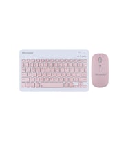 Tablet Ve Telefonlar Için Bluetooth Klavye Ve Mouse Set - Al3476 Pembe
