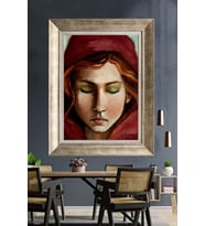 GÜMÜŞ ÇERÇEVELİ PASPARTULU TABLO V535