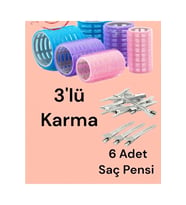 2 Adet L Boy Cırtlı Saç Bigudi