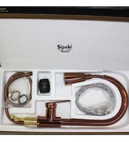 Sipahi Marble Fıskiyeli Rose Gold Evye Bataryası - Hortumlu