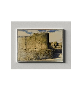 Postera Bajara Amedê - Diyarbakır Surları Çerçeveli Posteri (32X47 cm ÇERÇEVELİ) (Siyah-Gri)