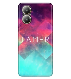 Realme Note 40 50 60 4G C21y C25Y C21 C15 Kılıf İsim Yazılı Kişiye Özel - Model-14 (Çok Renkli)