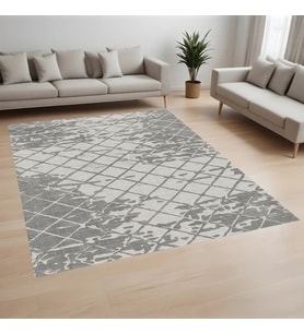 Eliana Home Dijital Baskı Yıkanabilir Kaymaz Taban Salon Halısı Ve Yolluk LN173-FNL480 (Gri)
