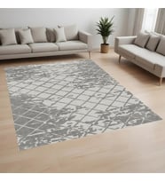 Eliana Home Dijital Baskı Yıkanabilir Kaymaz Taban Salon Halısı Ve Yolluk LN173-FNL480 (Gri)