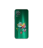Huawei P40 Lite ile Uyumlu Splash Bukalemun Tasarımlı Şeffaf Silikon Kılıf