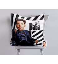 BK Gift Kişiye Özel Godfather Baba Karikatürlü Beyaz Yastık-10