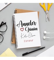 Anneler Günün Kutlu Olsun Baskı Defteri Kişiye Özel