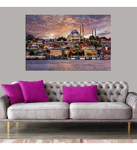 Miyrem Exclusive Serie"  İstanbul Gün Batımı Kanvas Tablo