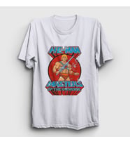 Presmono Unisex Beyaz Masters Of The Universe He Man T-Shirt 432171tt