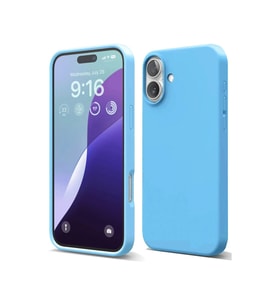 Apple İphone 16 Plus Kılıf Nano İçi Kadife Silikon - Mavi