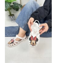 Kadın Çocuk Minnie Mouse Deniz Ayakkabı Plaj Havuz Kaydırmaz Taban Sandalet 310 (Beyaz)
