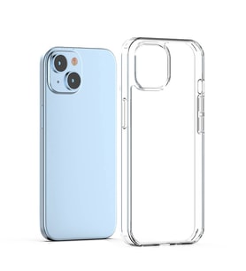 Vendas iPhone 15 Plus Uyumlu Darbe Dirençli Mika Arka Yüzeyli Yardımcı Tuş Tasarımlı Coss Kılıf (Renksiz)