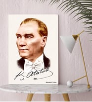 BK Gift Kişiye Özel Atatürk Temalı 30X50 KANVAS TABLO -15