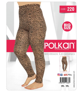 Polkan 220 Leopar Desenli Kadın Tayt