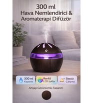 300 ml Ahşap Tasarımlı Ultrasonik Hava Nemlendirici ve Aromaterapi Difüzör