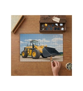 İş Makinesi - Traktör Tasarımı 240 parça Ahşap Puzzle Ahşap Kutuda MP10496