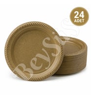 Parti Plastik Tabak 24lü Gold