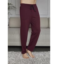 KLY 169 Jakarlı Tek Pijama Alt (Bordo)