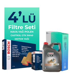 BOSCH Fiat Idea 1.3 Dizel Filtre Bakım Seti Castrol Motor Yağlı (2004-2010) 4 Lü