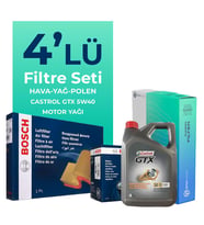 BOSCH Fiat Idea 1.3 Dizel Filtre Bakım Seti Castrol Motor Yağlı (2004-2010) 4 Lü