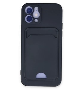 Newface Apple iPhone 12 Kılıf Kelvin Kartvizitli Silikon - Lacivert