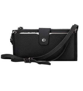 Lozan Strap 6.5 inch Uyumlu Deri Kartlıklı Kılıf ERC1 Siyah