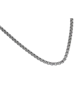 Unisex 2 mm Çelik Kolye (Gümüş)