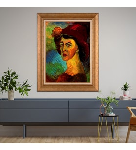 Altın Varaklı Paspartulu Çerçeveli Tablo a1429