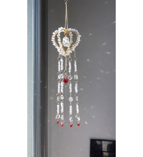 Sevgililer Günü Hediyesi Sun Catcher Güneş Yakalayıcı duvar dekor, Ev Dekor, Bahçe Süsü, Balkon Dekor (Beyaz)