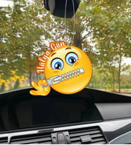 Kişiye Özel Karikatürlü Ahşap Araba Dikiz Ayna Süsü Susan Emoji