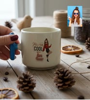 Kişiye Özel Karikatürlü Mama Cool Anneye Hediye T Kupa Anneler Günü Hediyesi