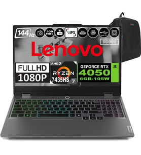 Lenovo Loq 15ARP9 Amd Ryzen 7 7435HS Ddr5 96GB 4tb SSD RTX4050-6GB 300NITS 15.6" 144Hz Fhd Freedos Taşınabilir Bilgisayar 83JC00CRTRF16 + Zetta Çanta