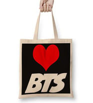 I Love Bts Bez Çanta Uzun Saplı
