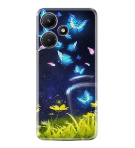 Infınix Hot 30i Kılıf Resimli Desenli Baskılı Silikon Flowers Fox 1309