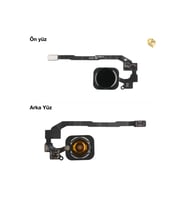Uyumlu iPhone 5S Home Tuşu - Siyah / Uzay Grisi Orta Tuş Butonu Parmak izi butonu açma-kapama butonu açma-kapama tuşu yan güç tuşu power tuşu home tuş
