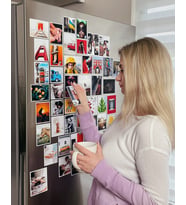 Buzdolabı Fotoğraflı Magnet, Foto Baskılı Magnet Seti, 30 Adet Düğün, Çocuk, Bebek, Anne, Doğum günü Resimli Baskı Magnetli
