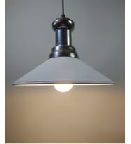 RİOLİGHT RETRO TEKLİ METAL SARKIT AVİZE ŞAPKA ÇAPI: 30CM (Siyah)