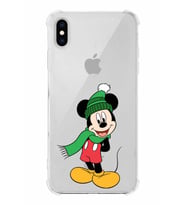 Apple iPhone XS Uyumlu Köşe Korumalı Antişok  Kapak Mickey Mouse Tasarımlı Şeffaf  Kılıf