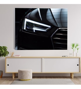 Yakın Çekim Ön Far Görünüş Audi Araba Dekoratif Kanvas Tablo