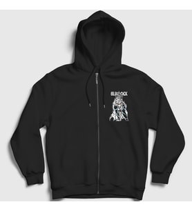 Presmono Unisex Siyah Seishiro Nagi Futbol Soccer Anime Bluelock Fermuarlı Kapüşonlu Sweatshirt 450227tt