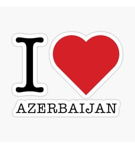 Azerbaycan Azerbaijan 17 Cm Araba Sticker Etiket MD2