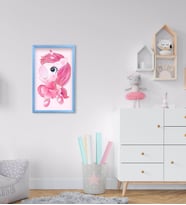 BK Home Unicorn Tasarımlı Dekoratif Mavi Ahşap Çerçeveli Çocuk Odası Tablo-4