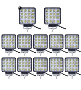 12 Adet 16 Ledli Off Road Sis Farı Çalışma Lambası 12 Volt / 24 V
