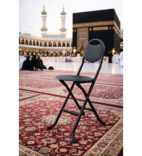 Şık Katlanabilir Metal Sandalye, Siyah, Rahat ve Hafif Tasarım