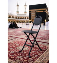 Şık Katlanabilir Metal Sandalye, Siyah, Rahat ve Hafif Tasarım