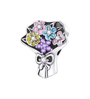 Renkli Çiçekler Buket Charm