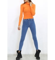 Balıkçı Yaka Body Turuncu - 8338.1567. (Karışık)